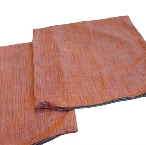 2 custom pillow covers- coral/orange 16x16 new